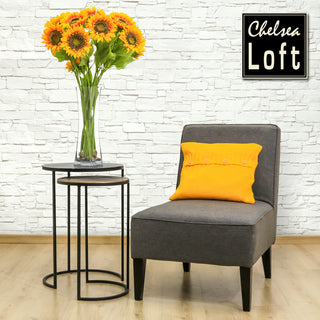 SHA1136 Sillón Abbey Gris Lino Poliester 59x74x81 cm