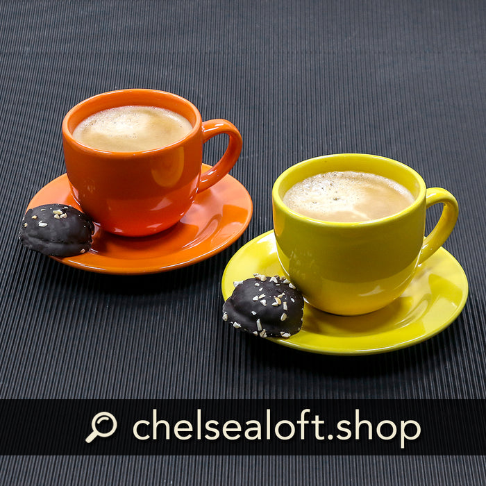 JBTC3MA Taza y Plato Capuccino Mandarina