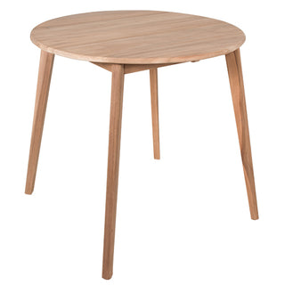 TGF201 Mesa Scandia Redonda de Teca Fina 80cm.(D) x76cm.(A)