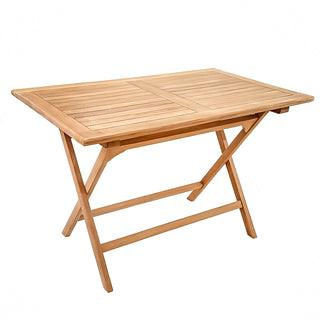 TGF633 Mesa Comedor Rectangular Plegable de Teca Fina 120cm.(L) x70cm.(P) x77cm.(A)
