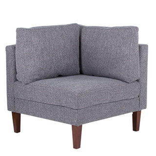 UN06EGO Esquinero Soft Lounge Gris Oxford Respaldo (Relleno de Plumas) 85cm(L)x85cm(P)x90cm(A).