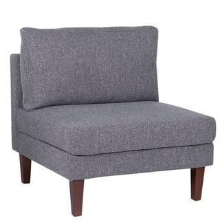 UN06SGO Sillón Soft Lounge Gris Oxford Respaldo Relleno de Plumas 85x85x90 cm.