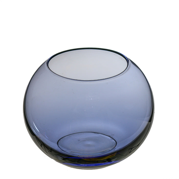 WL1222AZ   Portacirio Bubble Azul 8 cm