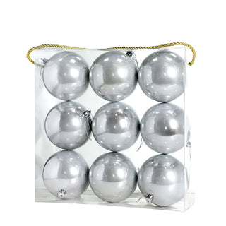 WZ009BA SET 9 ESFERAS BLANCO APERLADO 10 CM