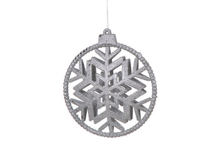 WZ1954P Esfera Snowflake Plata 20cm.