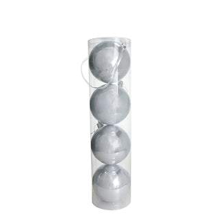 WZ504BA SET 4 ESFERAS BLANCO APERLADO 15 CM