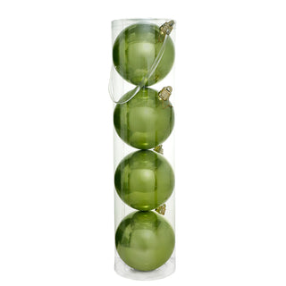 WZ504VM SET 4 ESFERAS VERDE METALICO 15 CM