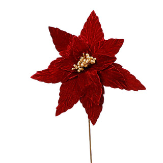 XH18G 	Nochebuena Terciopelo Vino Grande 35(D)X60(A) Cm.