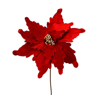 XH244G	Nochebuena Espiral Terciopelo Rojo Grande 41(Dx48(A) Cm.