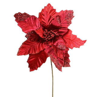 XH584G Nochebuena Pedrería Roja Grande 39(D)x55(A) Cm.