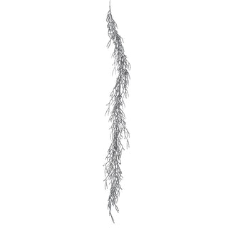 XH722G Guirnalda Glitter Gris/Platino 150 cm .