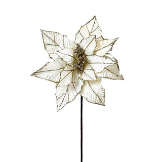 XH830 Nochebuena Crema Con Oro Grande 32(D)X48(A) Cm.