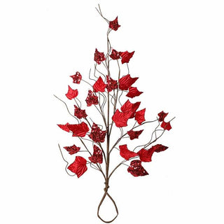 XH887R Rama Grande Hoja De Maple Rojo C/Pedreria 85(D)X80(A) Cm.