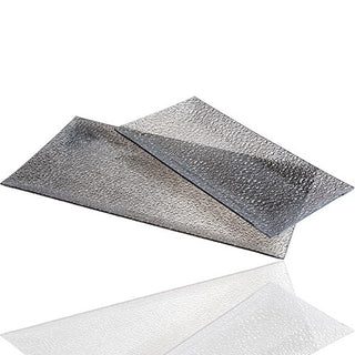 YQ386H3 Platón Rectangular Pebbles Humo 40 cm .