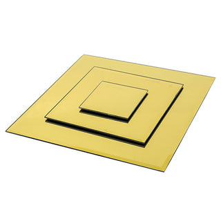 YQ626-2 Espejo Biselado Oro 20 cm.