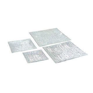 YQ75-5 Plato Lluvia Plateado 30x30 cm.