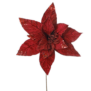 YS2259 Nochebuena Roja Con Pedrería 30(D)x60(A) Cm.