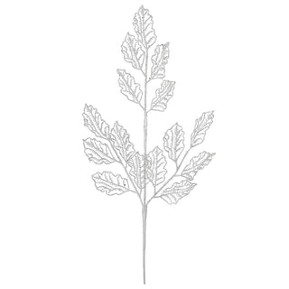 YS613 Rama Hojas Filigrana Blanca 63 Cm.