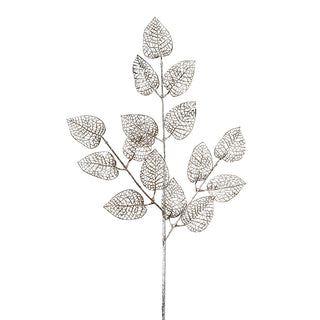 YS8897S Rama Hojas Filigrana Plata 72 Cm.