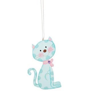 MA204A Gatito Madera Azul 8 cm .
