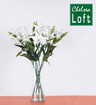 YD071B Rama Arreglo Lilys Blanca 80 cm.