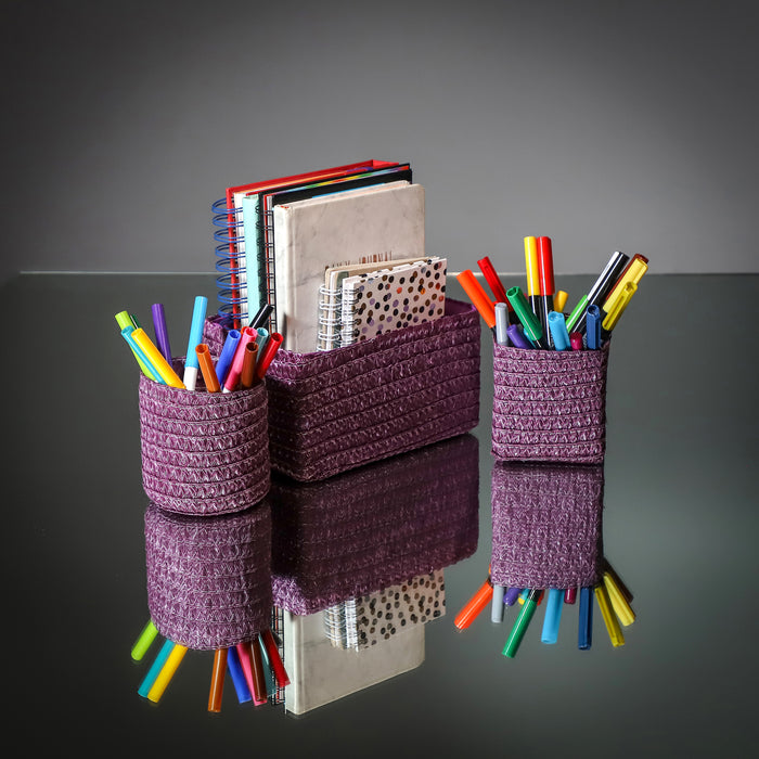 LX031PU Organizador Kids Purple Set de 3. 20x13x11 cm.